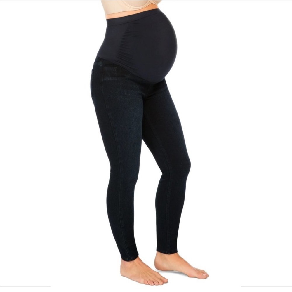 Spanx mama maternity ankle Jeanish leggings NEW black large